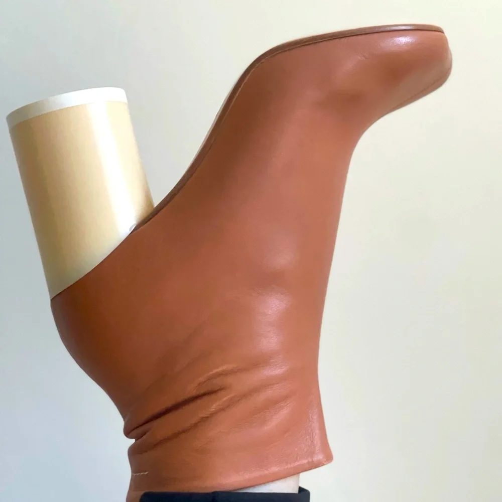 Maison Margiela leather nude light brown soft booties - Picture 2 of 11